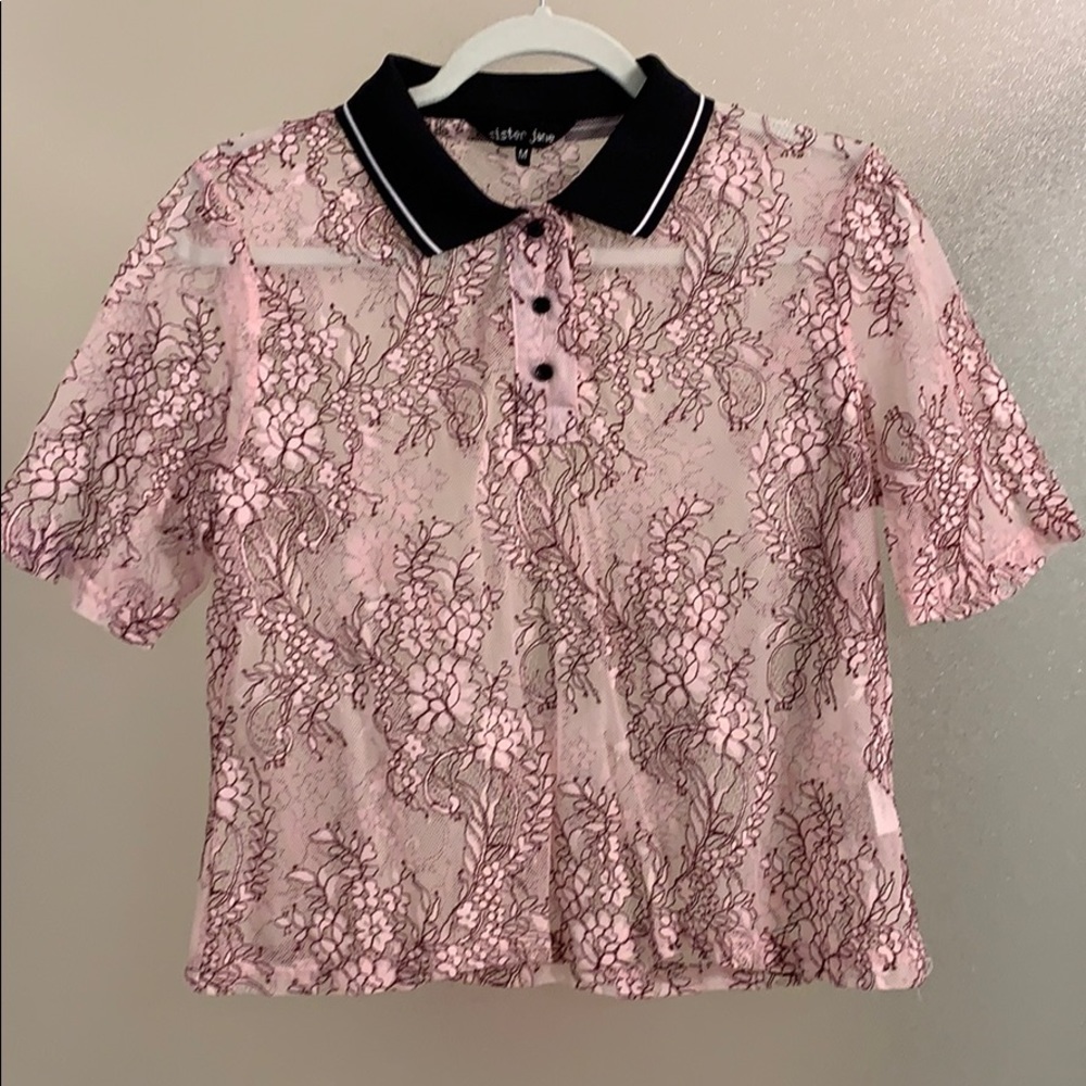 Sister Jane Laced Short Sleeve Top
